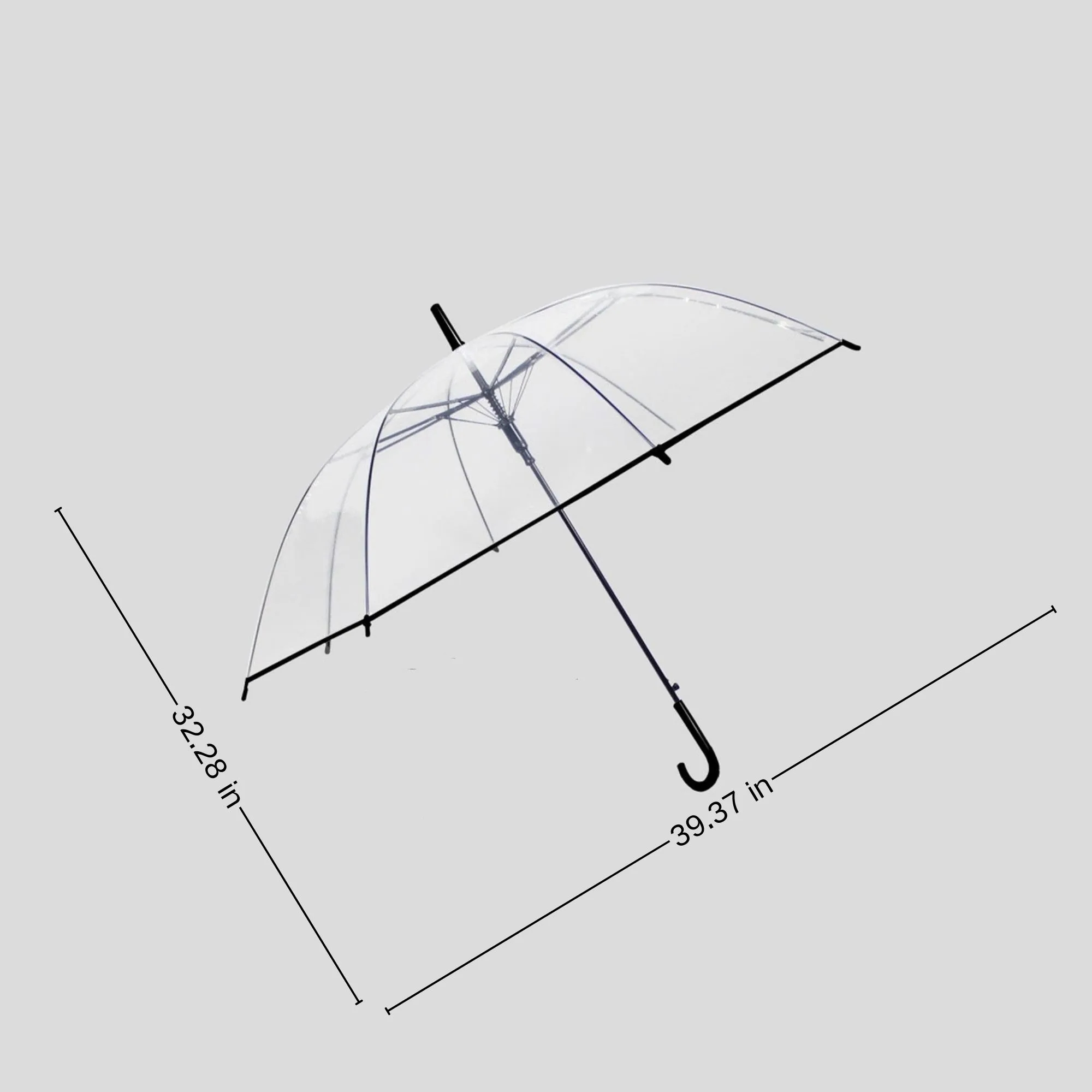 8 Bone Defense Windproof Transparent Umbrella 5