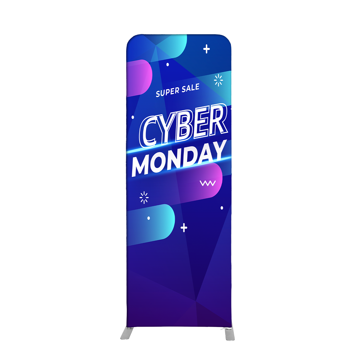 24"w x 89"h Straight Fabric Display - Fabric Only 2 Side Imprint 2