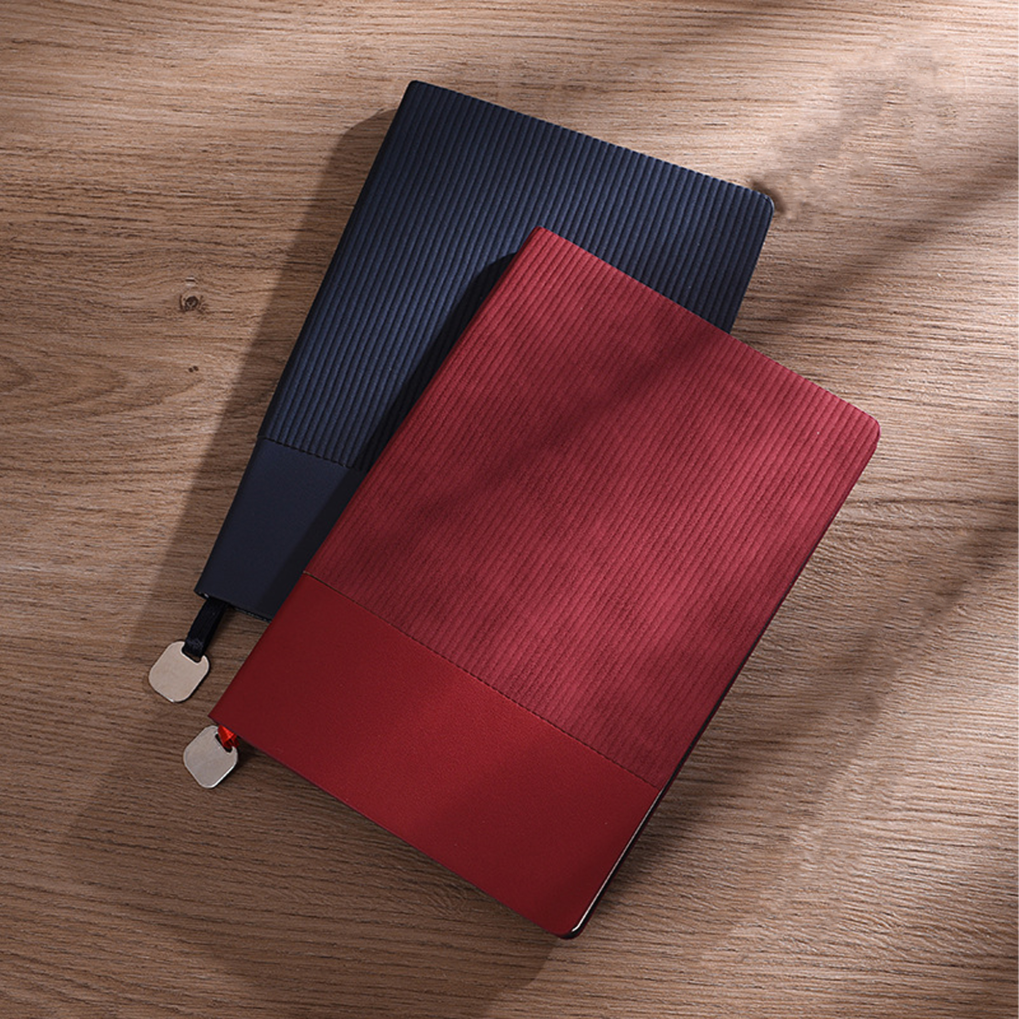 Textured PU Leather A5 Journal With Metal Bookmark 1
