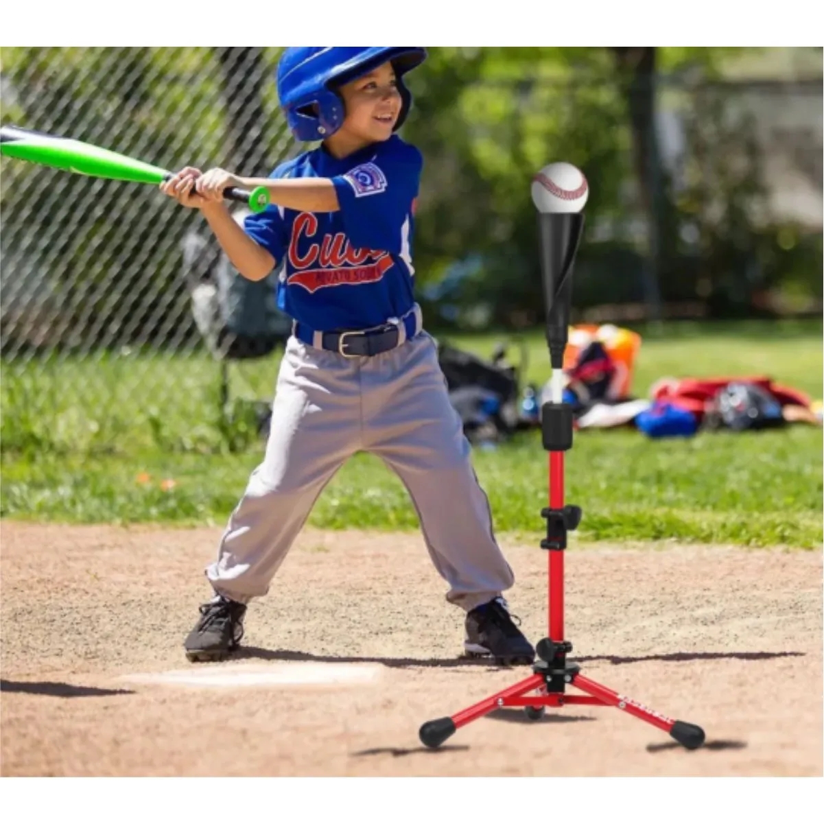 Adjustable Tripod Baseball Batting Tee With Carry Bag 2