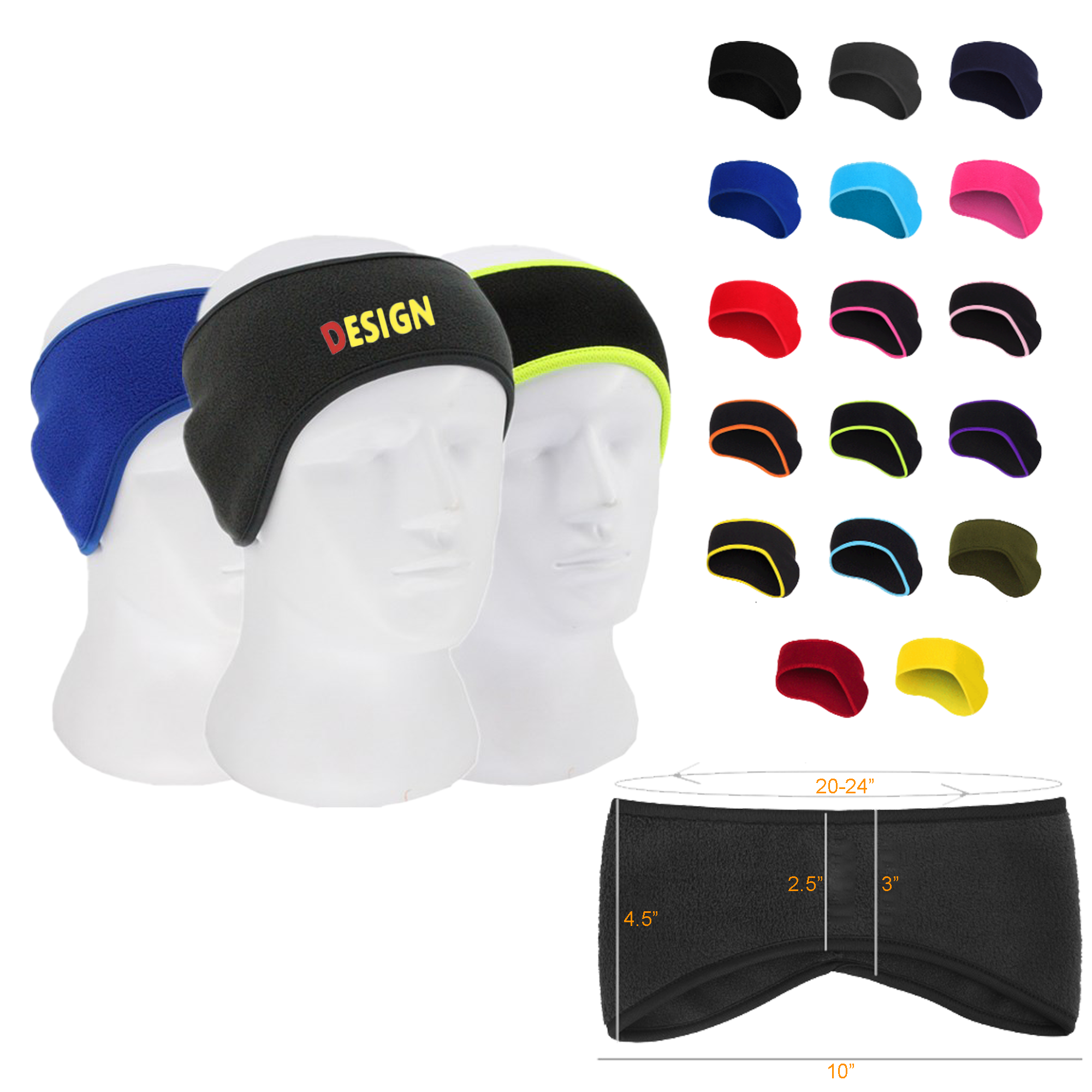 Soft Stretch Fleece Ear Cover Headband 2