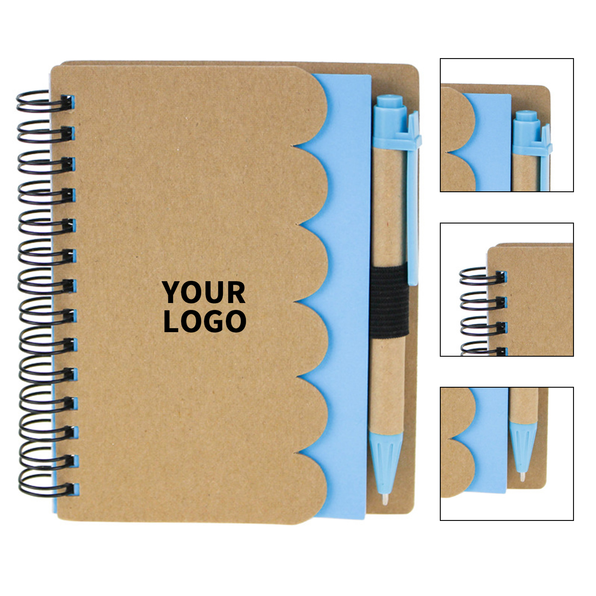 Eco Kraft Notebook With Pen 4" x 5" 2