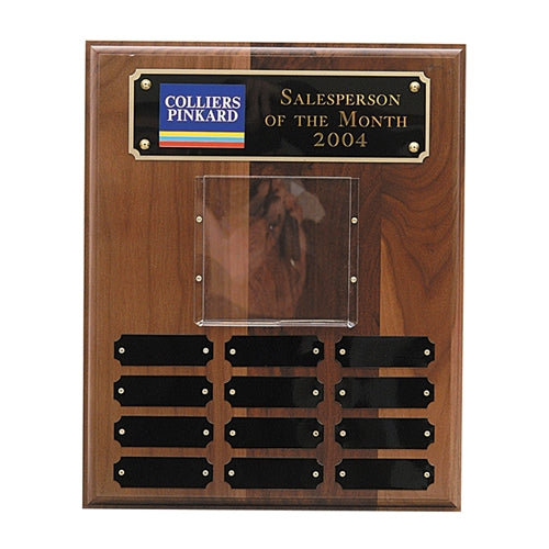 Simulated Walnut Perpetual With Photo And Plates 1