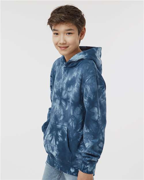 Youth Midweight Tie-Dyed Hooded Sweatshirt - PRM1500TD 12