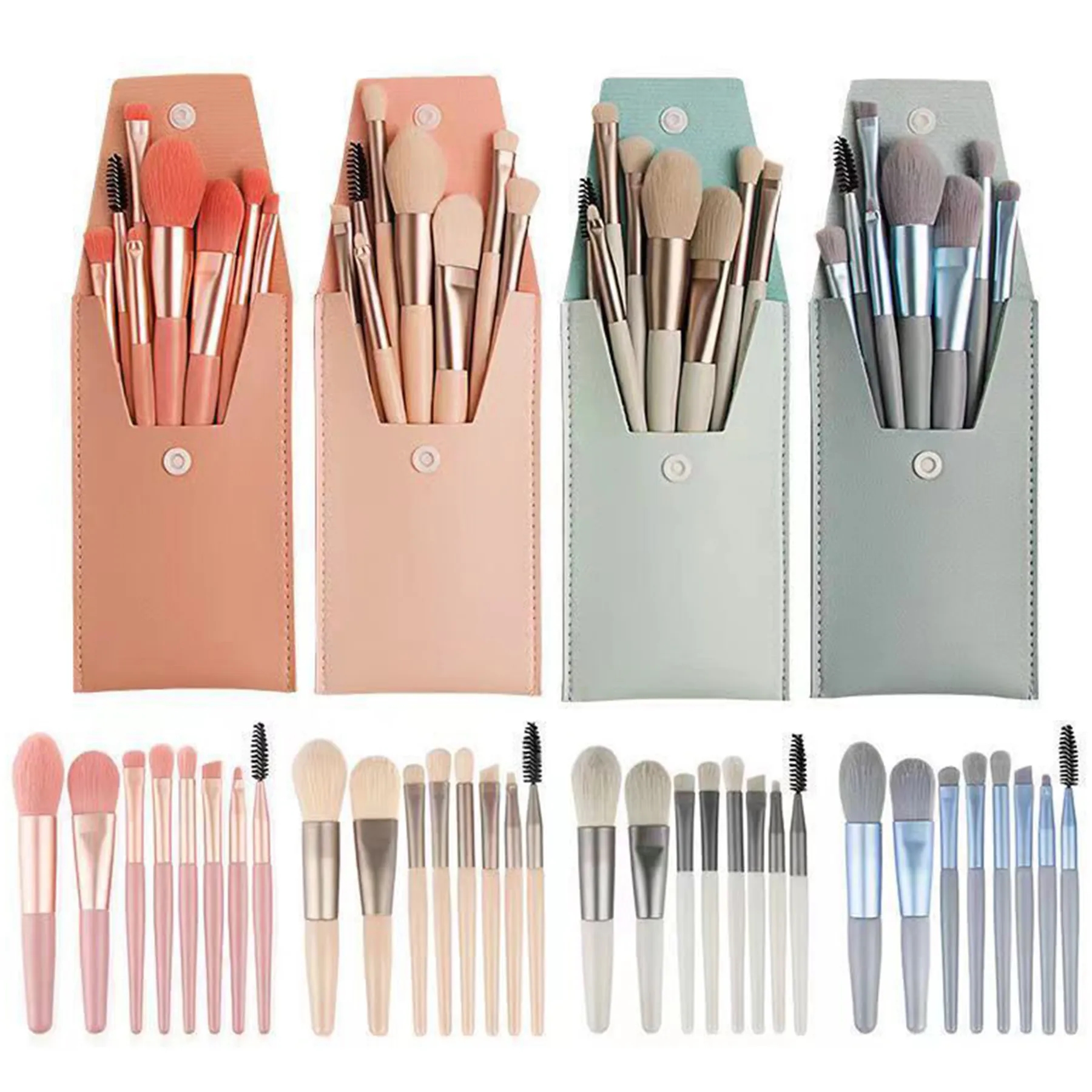 8 Pcs Travel Makeup Brush Set 2