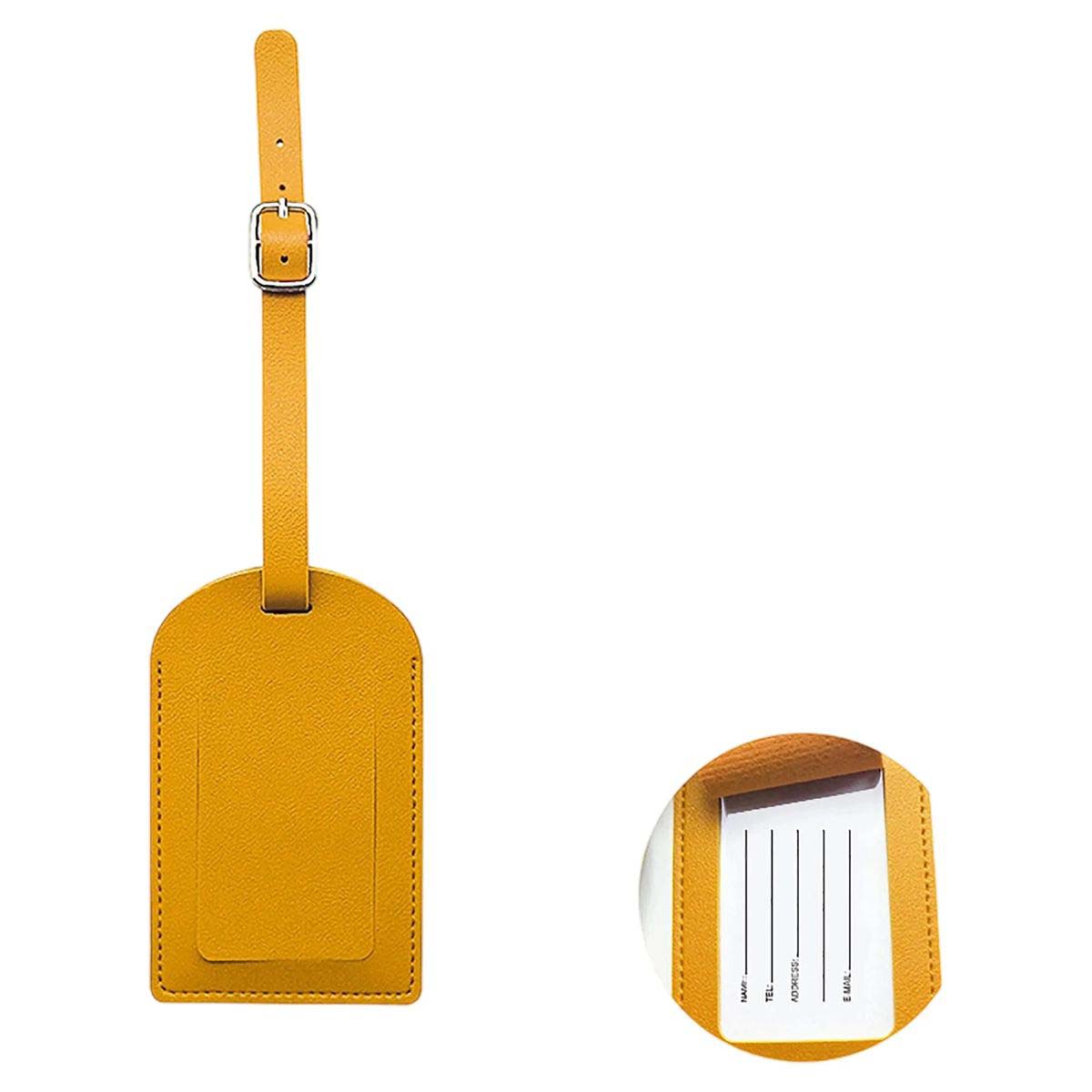 Durable PU Leather ID Tag with Adjustable Strap 15