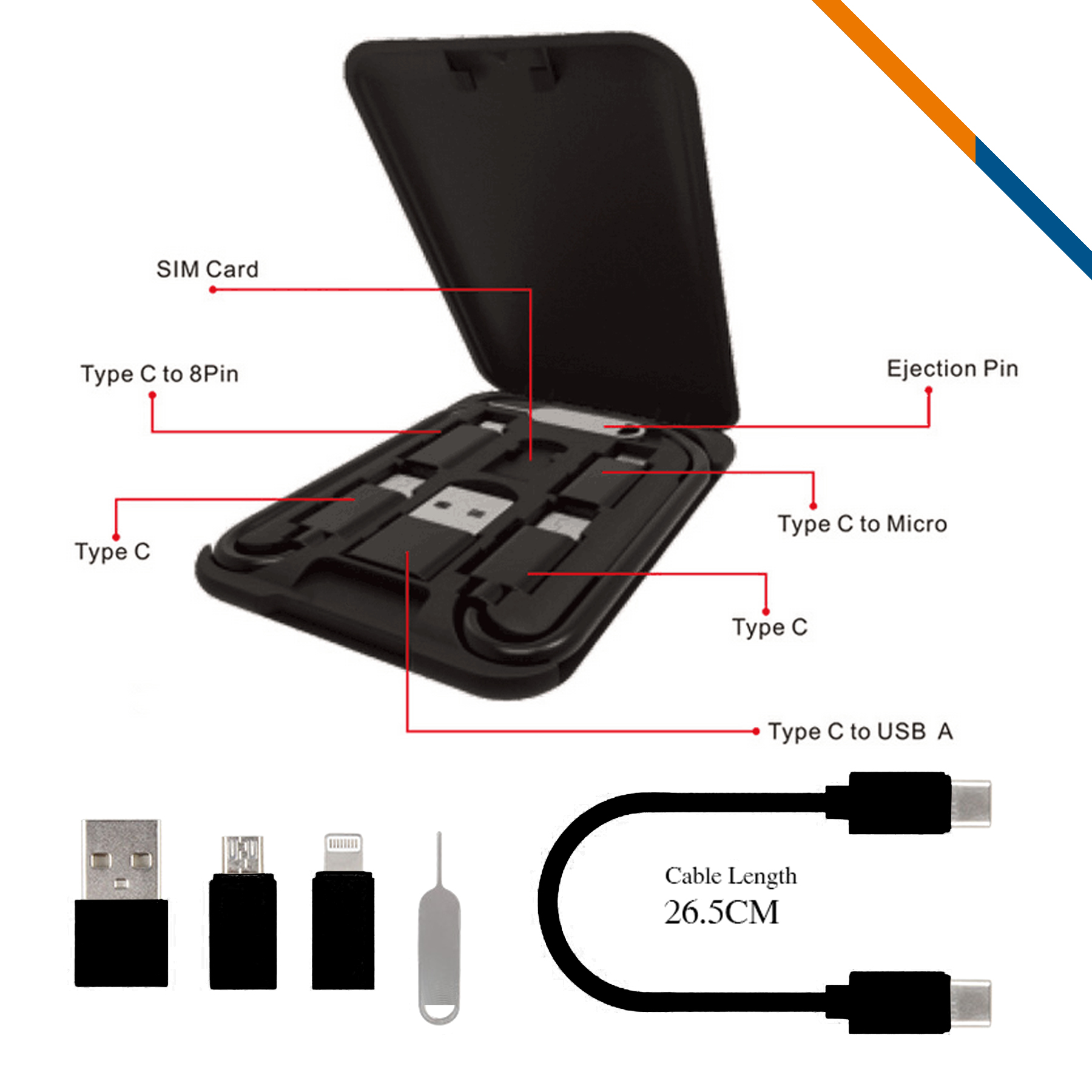Kapy Multi-functional Cable Kit 8