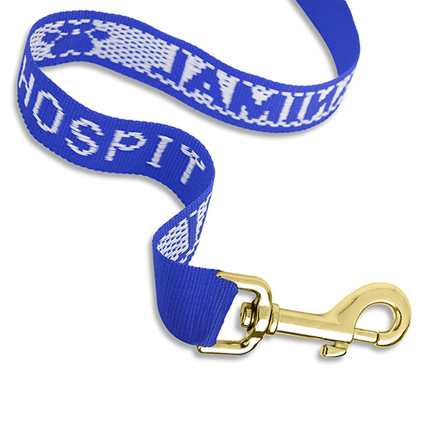 1" X 48" Woven Pet Leash w/ Gold colored Hardware - "Classic" Weave 1