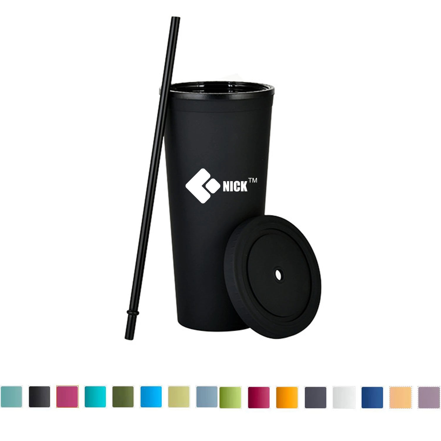 24 Oz Reusable Cold Beverage Tumbler 2