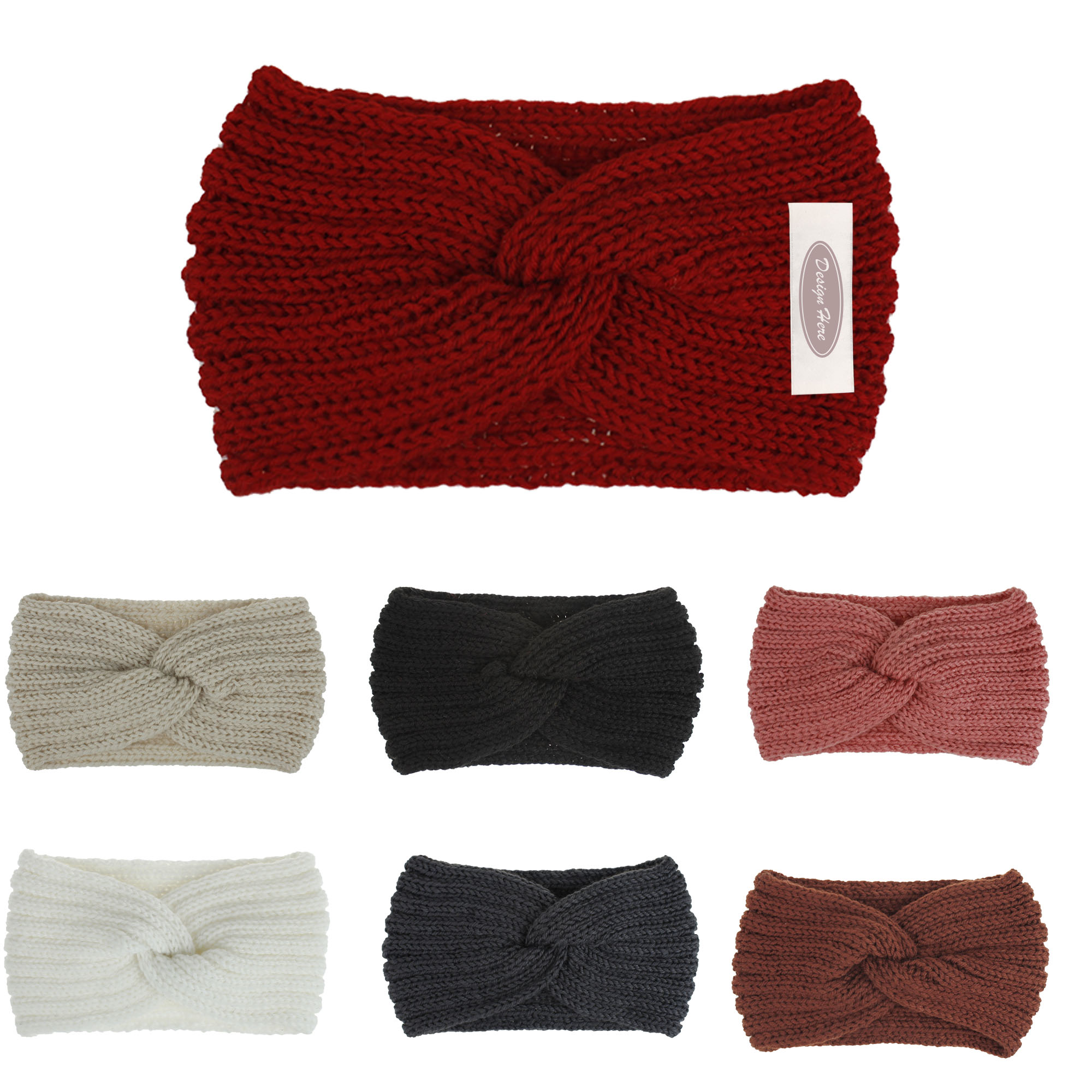 Braided Chunky Knit Headbands for Winter Ear Warmth 2