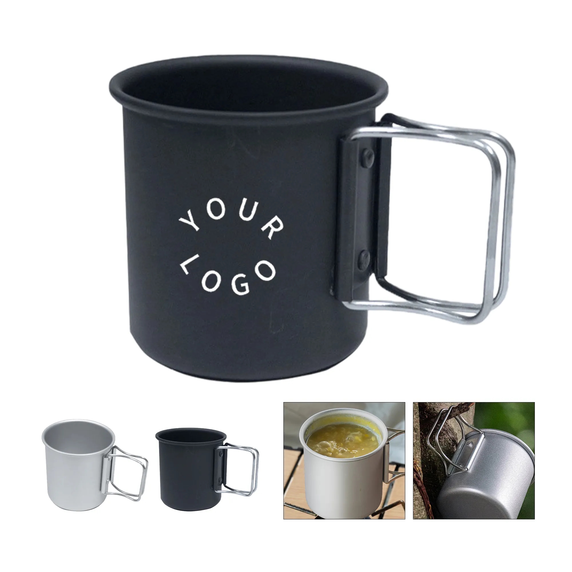 MOQ 50 Outdoor Aluminum Camping Water Cup 2