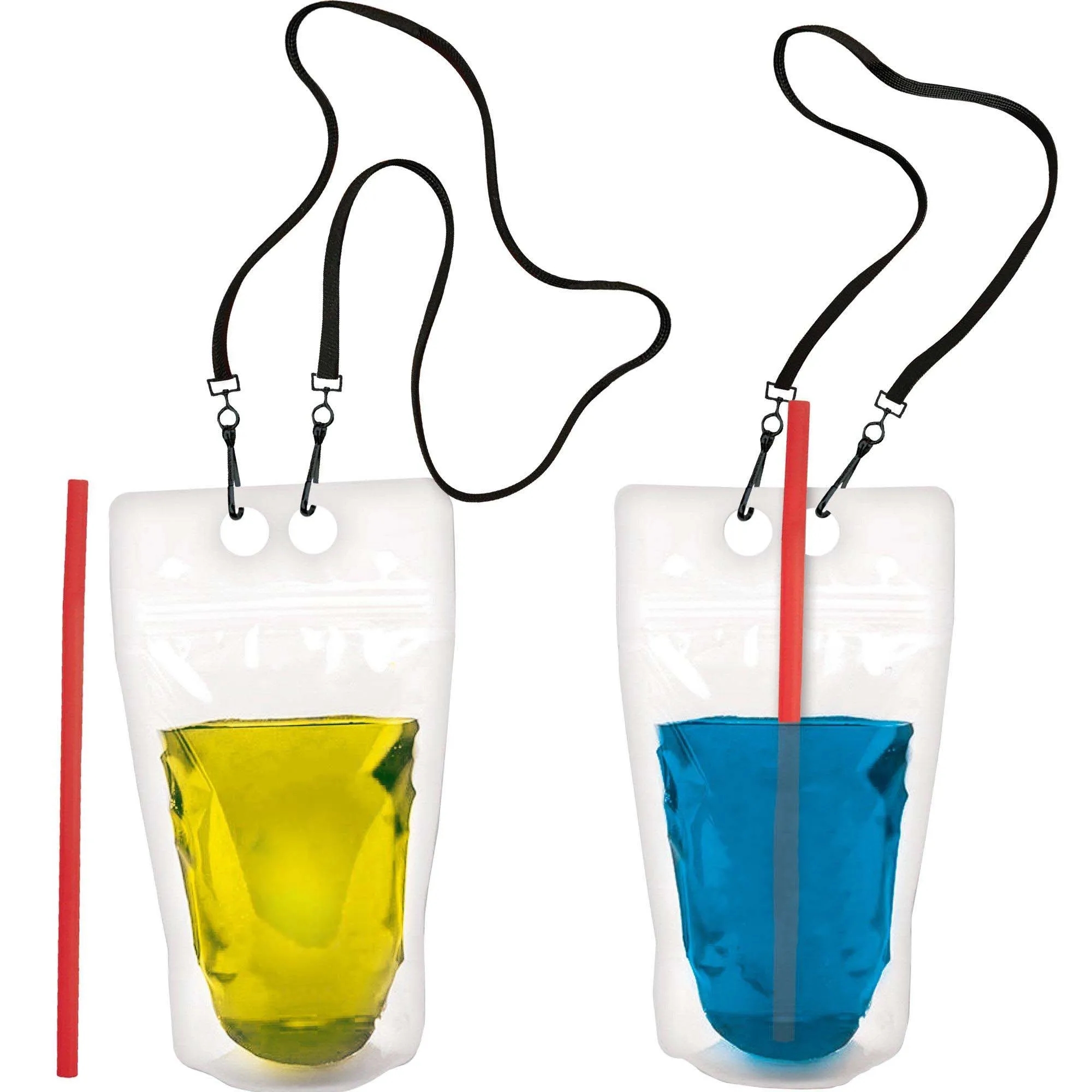 Drink Pouch With Straw And Necklace 6