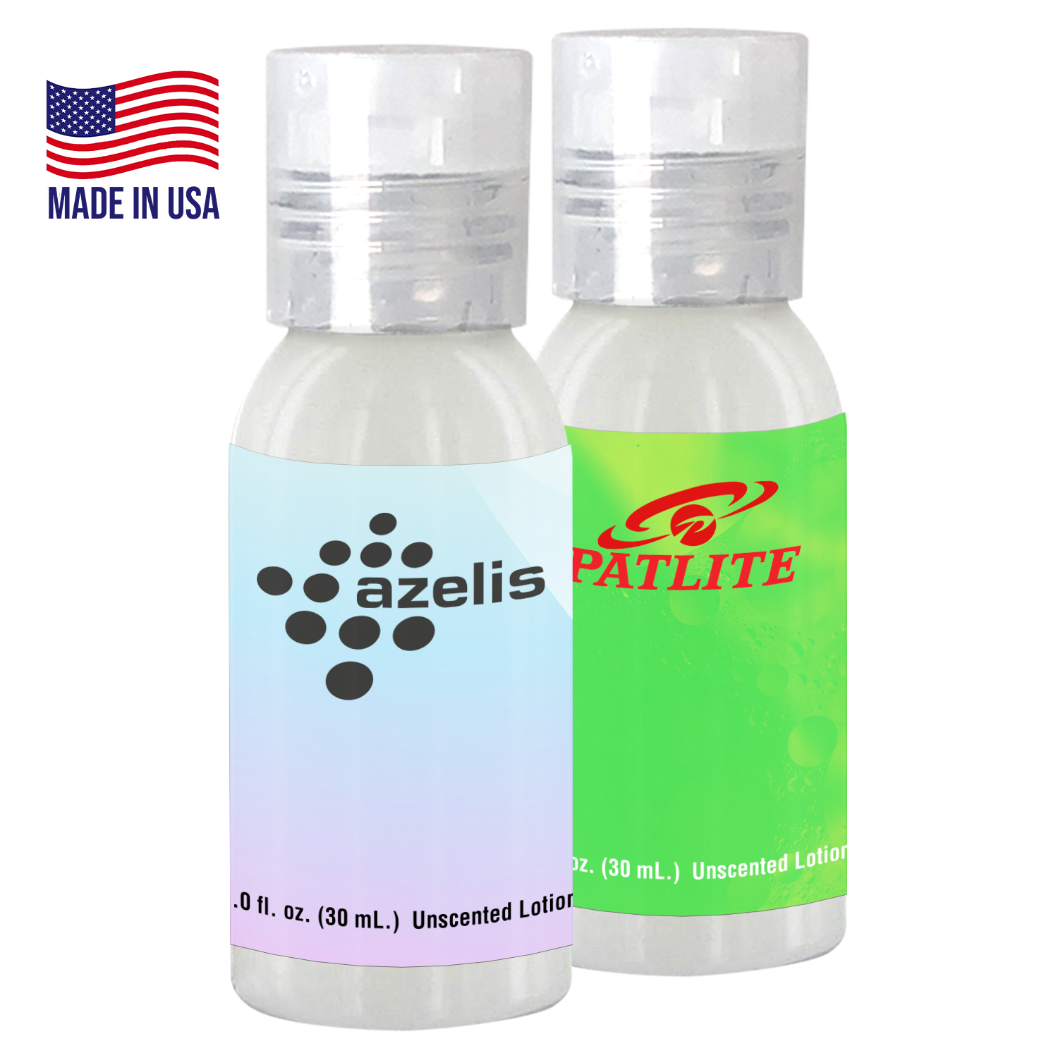 Compact 1 oz. Lotion Clear Round Bottle 2
