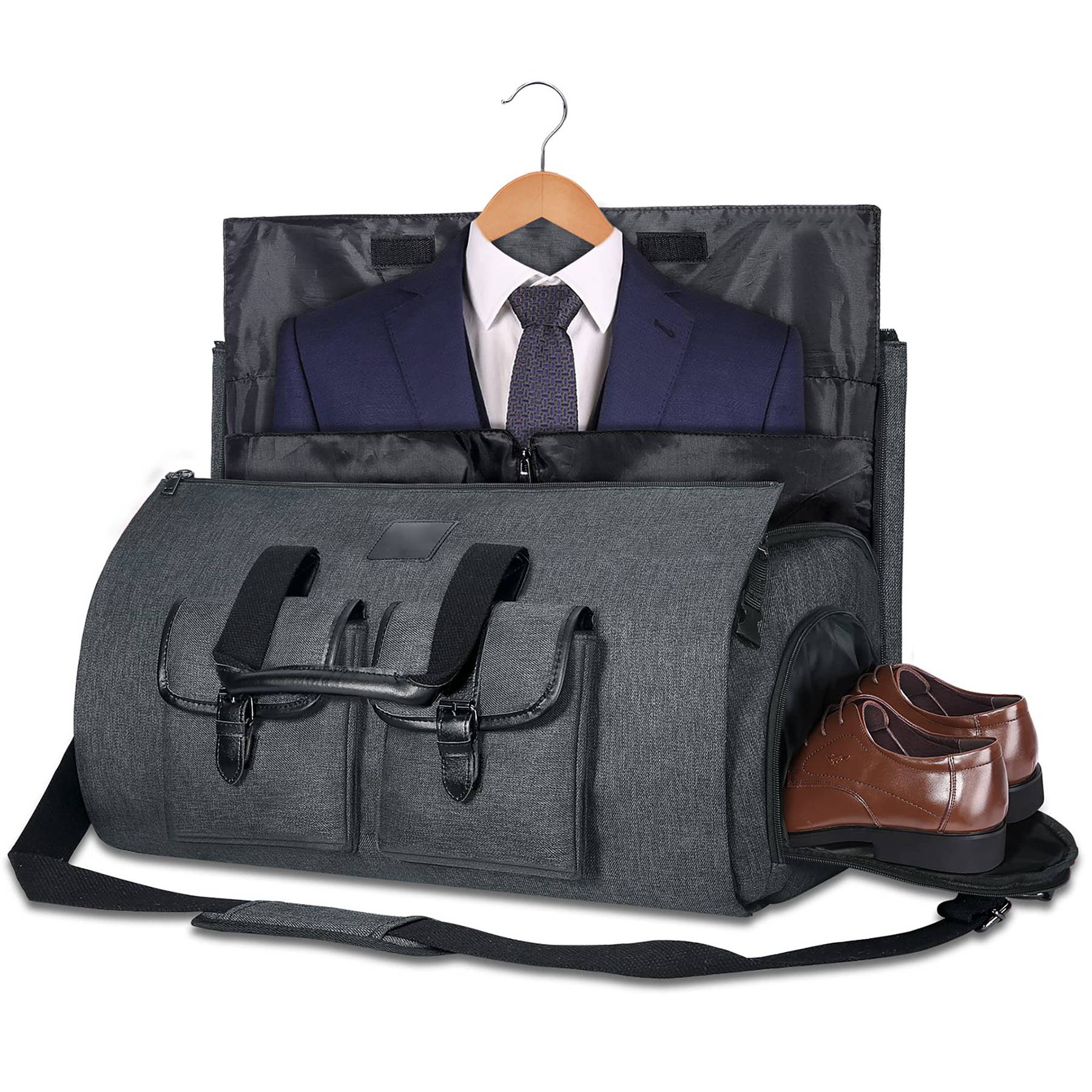 Oxford Waterproof Garment Travel Duffel Bag with Shoe Pouch 16