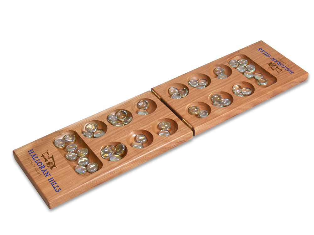 Wood Mancala Game Set with Gems