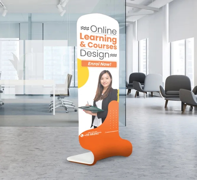 Fabric Display Stand Snake B double sided graphic only 2