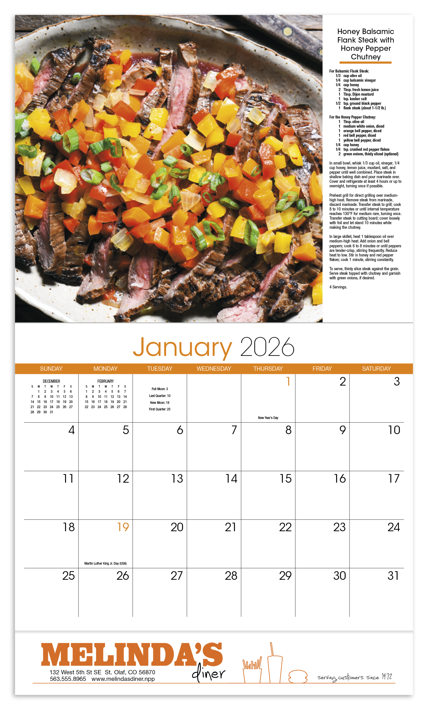 HotLine® Products Cooking Appointment Calendar - Stapled 2