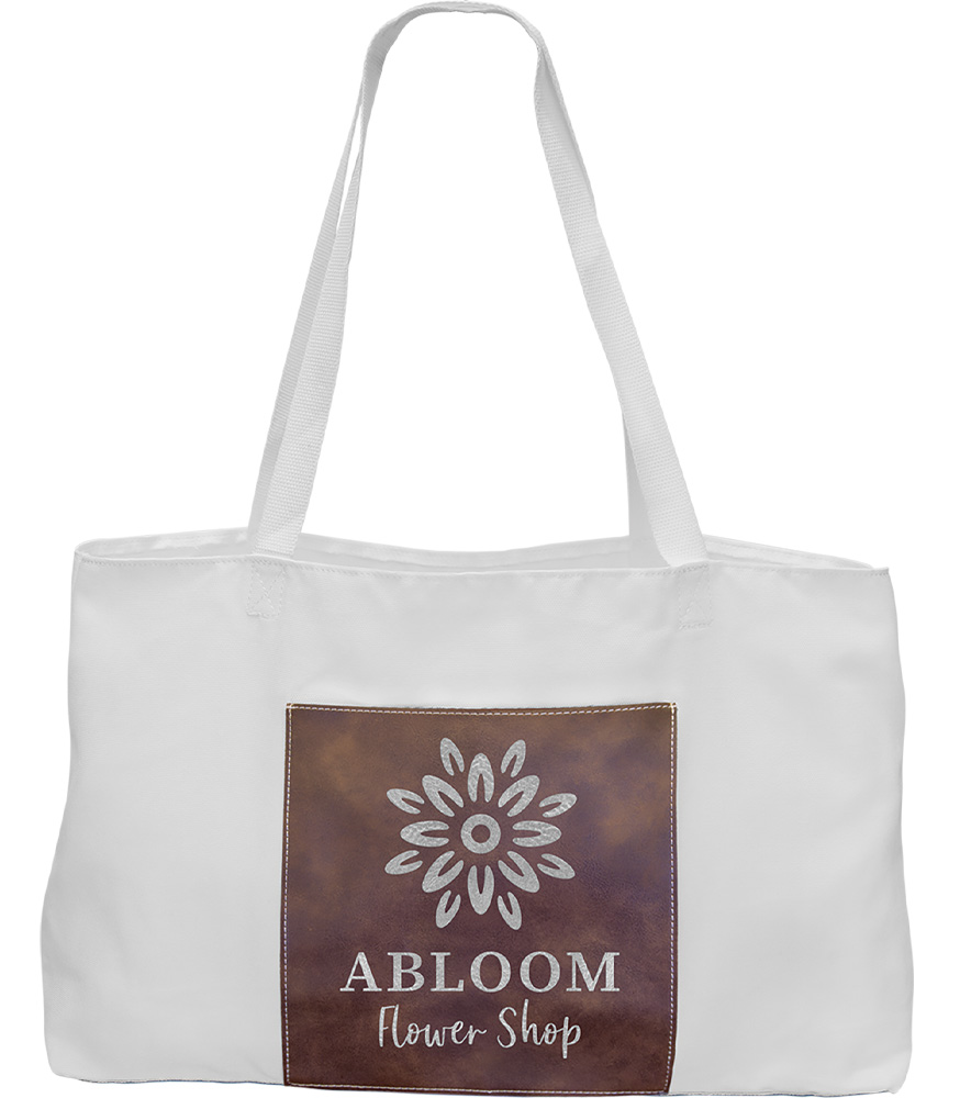 Rustic / SilverWhite Laserable Leather Gusset Bag 4