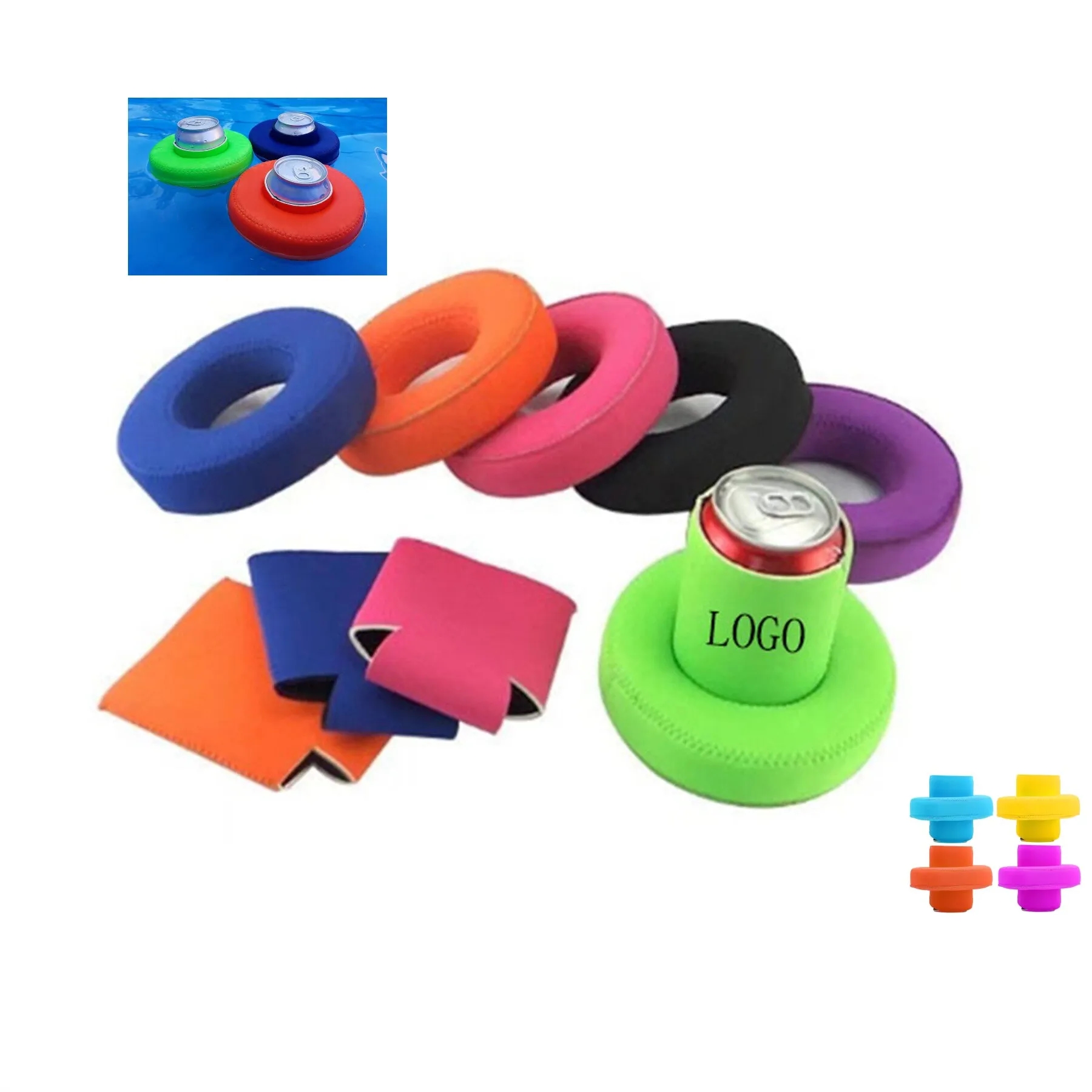 Neoprene Floating Drink Holder with Can Sleeves 3