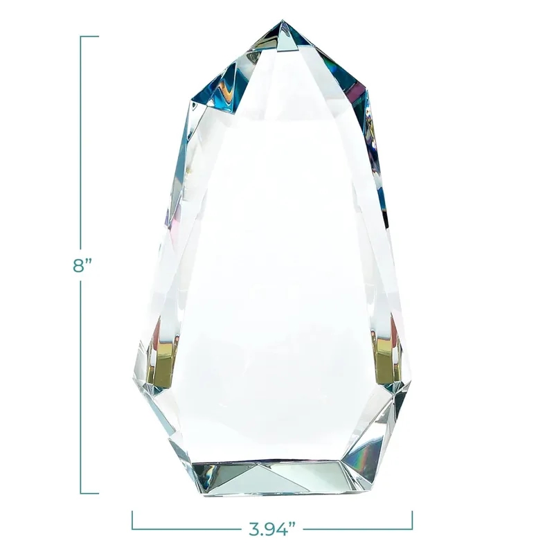 Engraved Luminary Prism Crystal Trophy 2