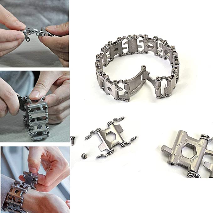 29 In 1 Stainless Steel Multi-functional Tool Bracelet for Family/ Camping/Hiking 7