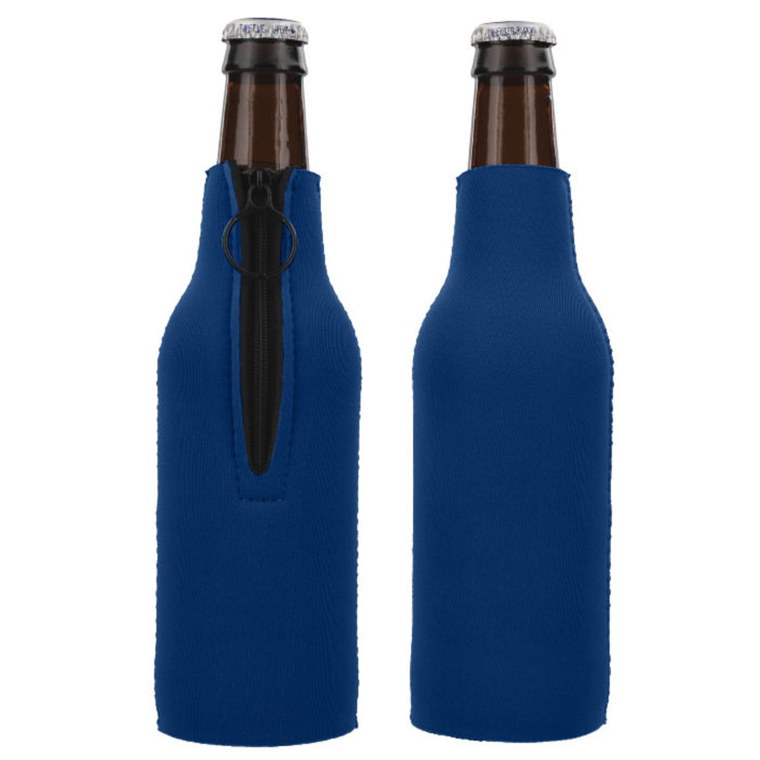 Neoprene 12 OZ. Bottle Cooler w/Zipper, custom koozie with logo imprint 12