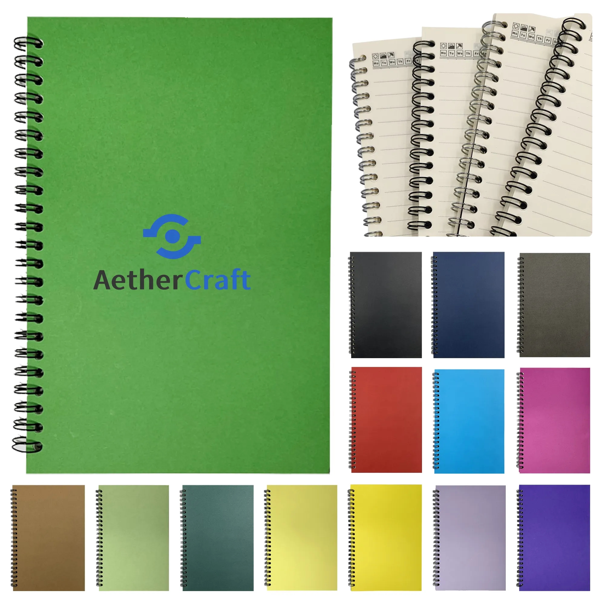 Kraft Paper Spiral Journal with Dual Page Format 5