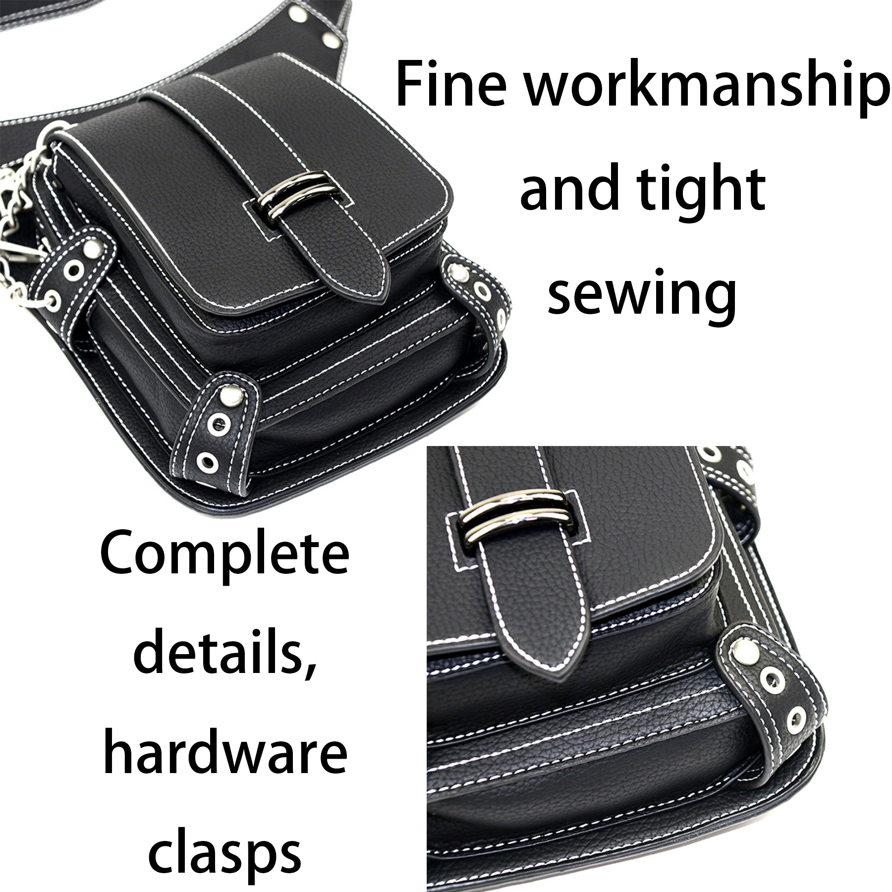 PU Steampunk vintage belt pack 5