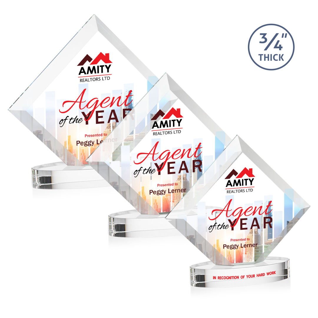 Belaire VividPrint™ Award on Alberton Base - Clear