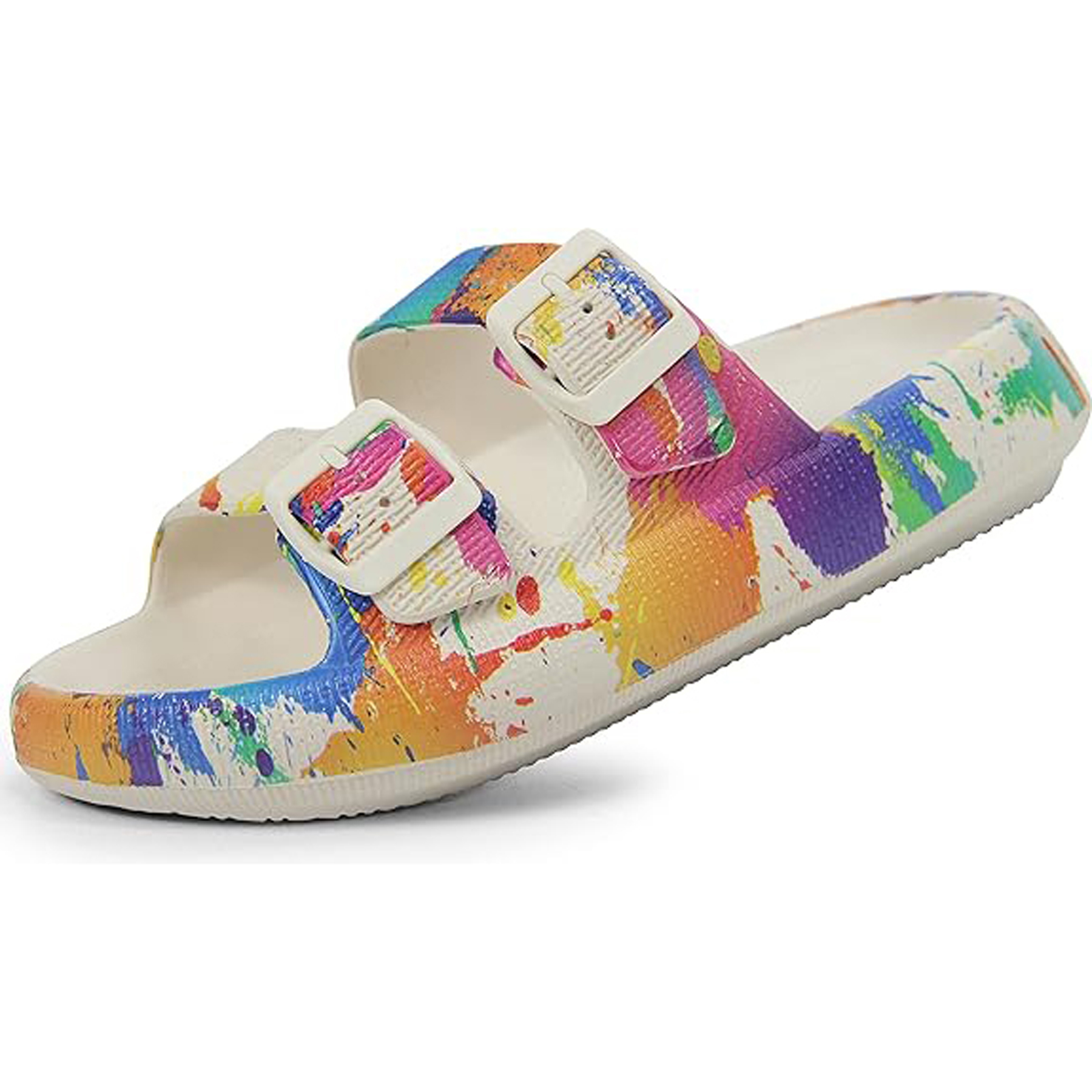 EVA Double Buckle Adjustable Flat Sandals 3