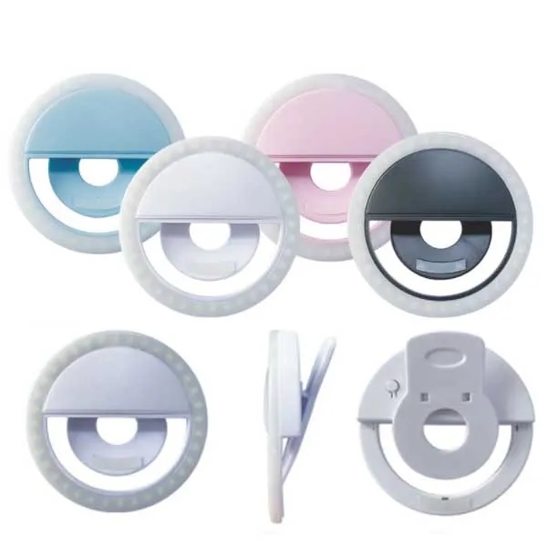 Rechargeable Portable Clip-on Selfie Ring Fill Light 2