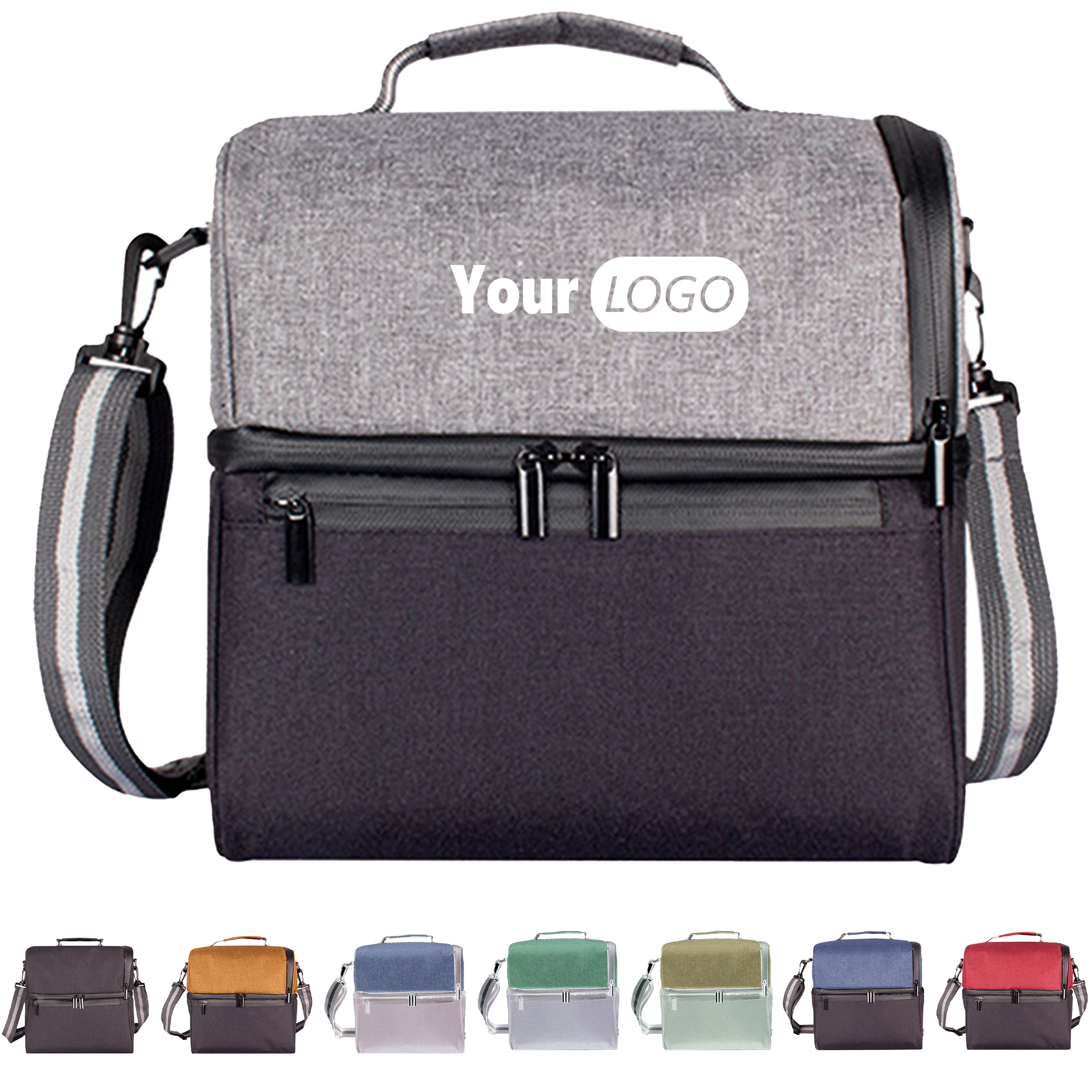 Oxford Color Blocked Insulation Layer Bag 4