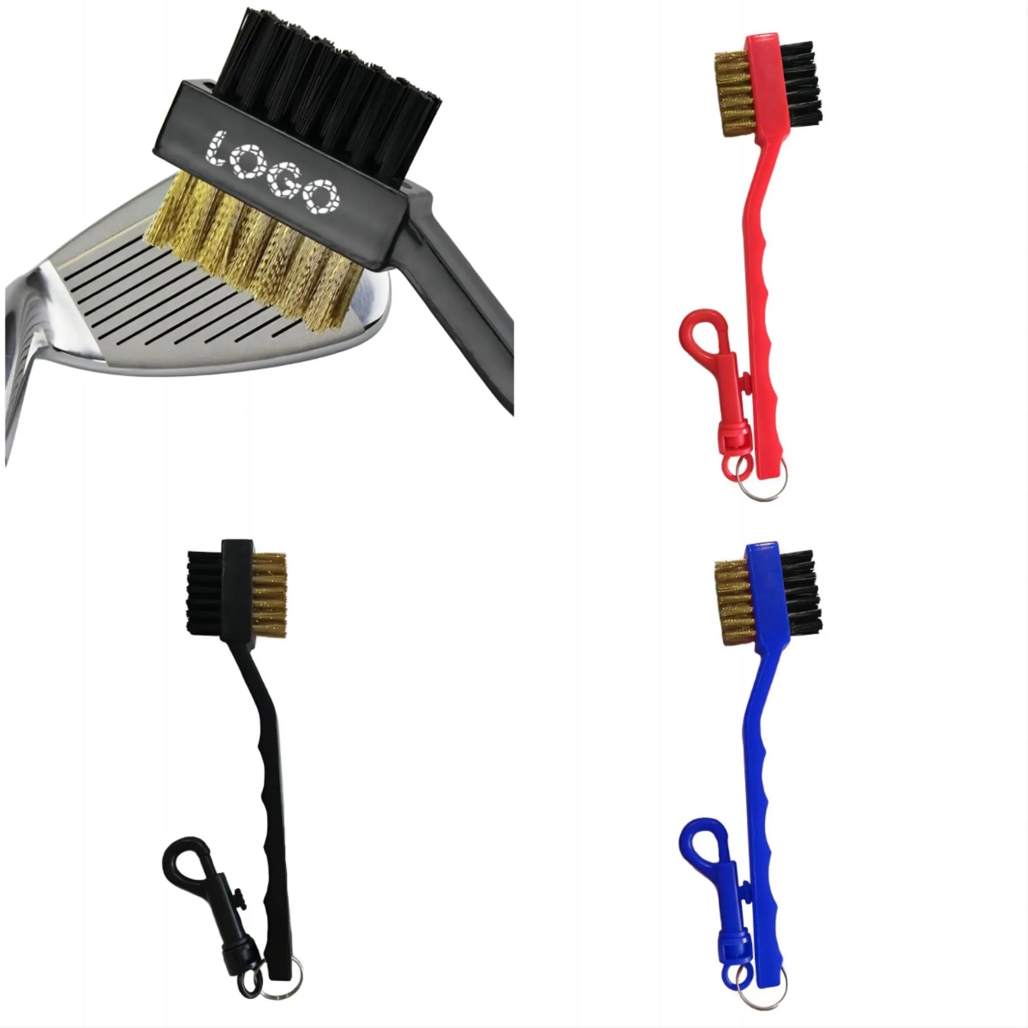 Nylon & Steel Wire Two-sided Golf Club Brush