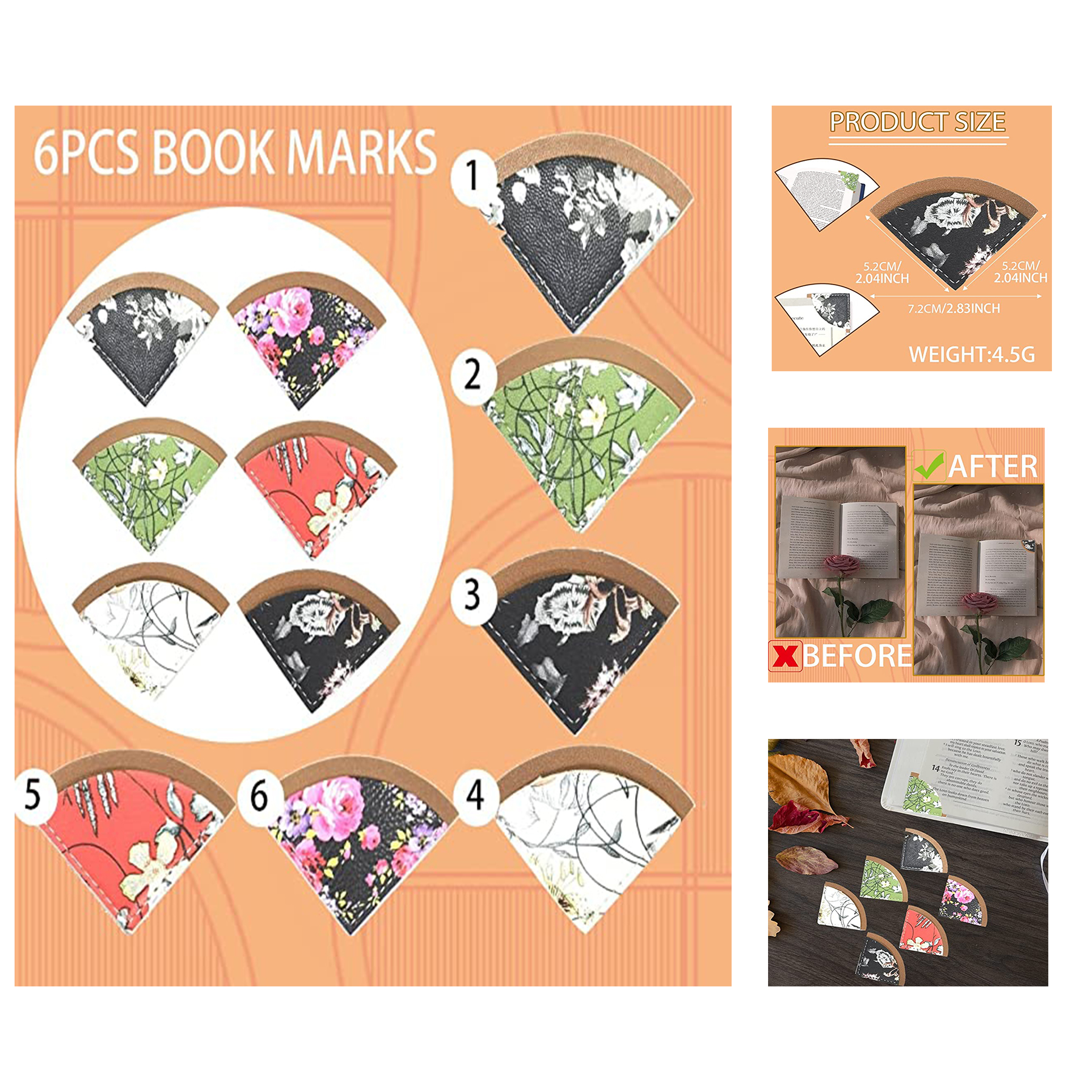 Vintage Personalized Women's Leather Bookmark 1