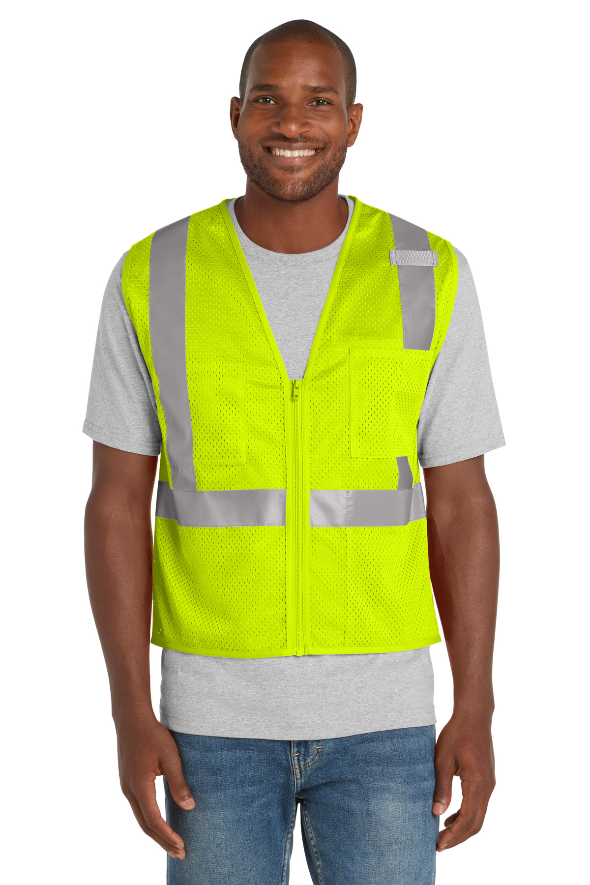 CornerStone ANSI 107 Class 2 Mesh Zippered Vest. CSV102 8