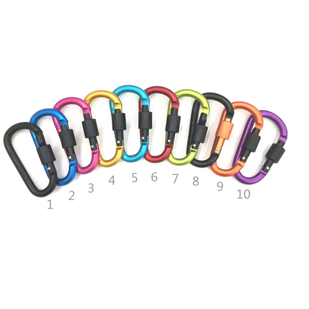 #8 D-shaped 24g high quality frosted carabiner backpack hook
