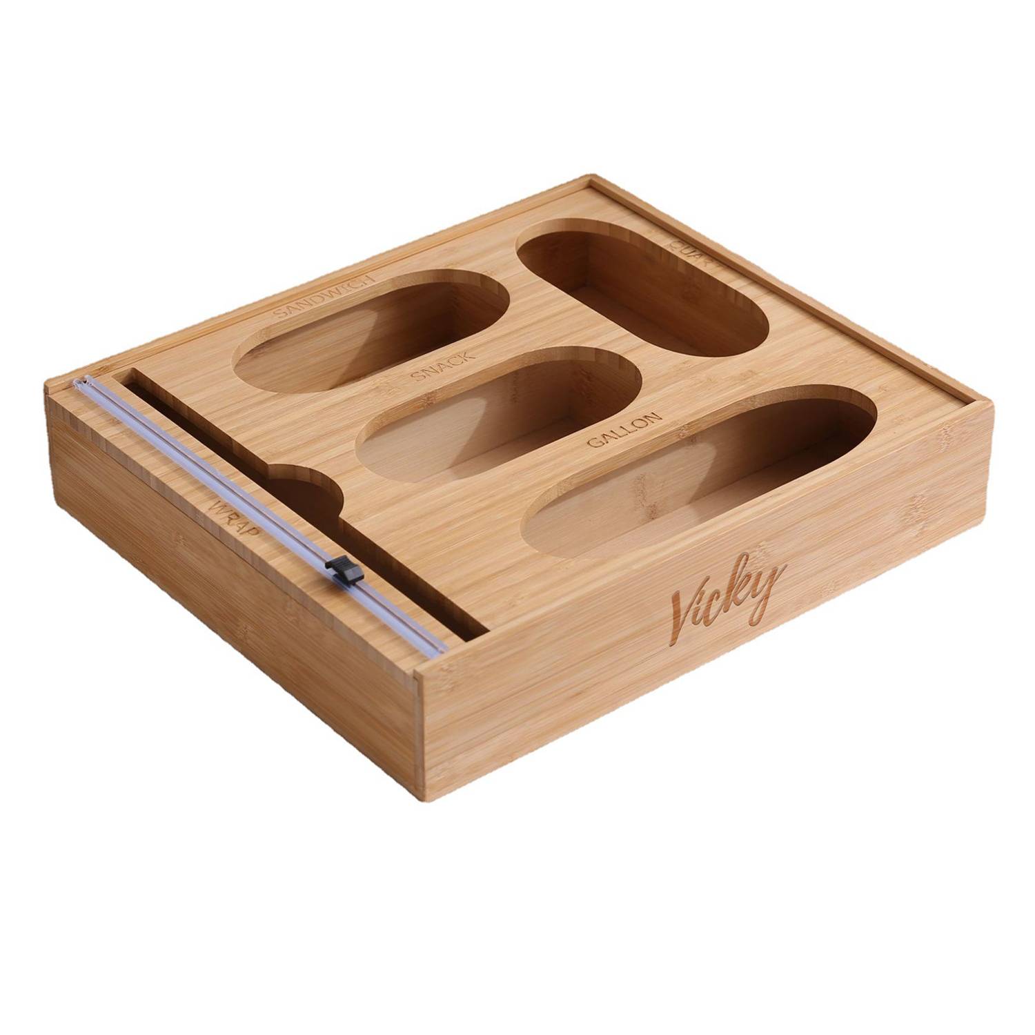 Bamboo Wrap Organizer with Cutter 3