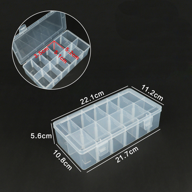 12 Grids Plastic Clear Organizer Box 6