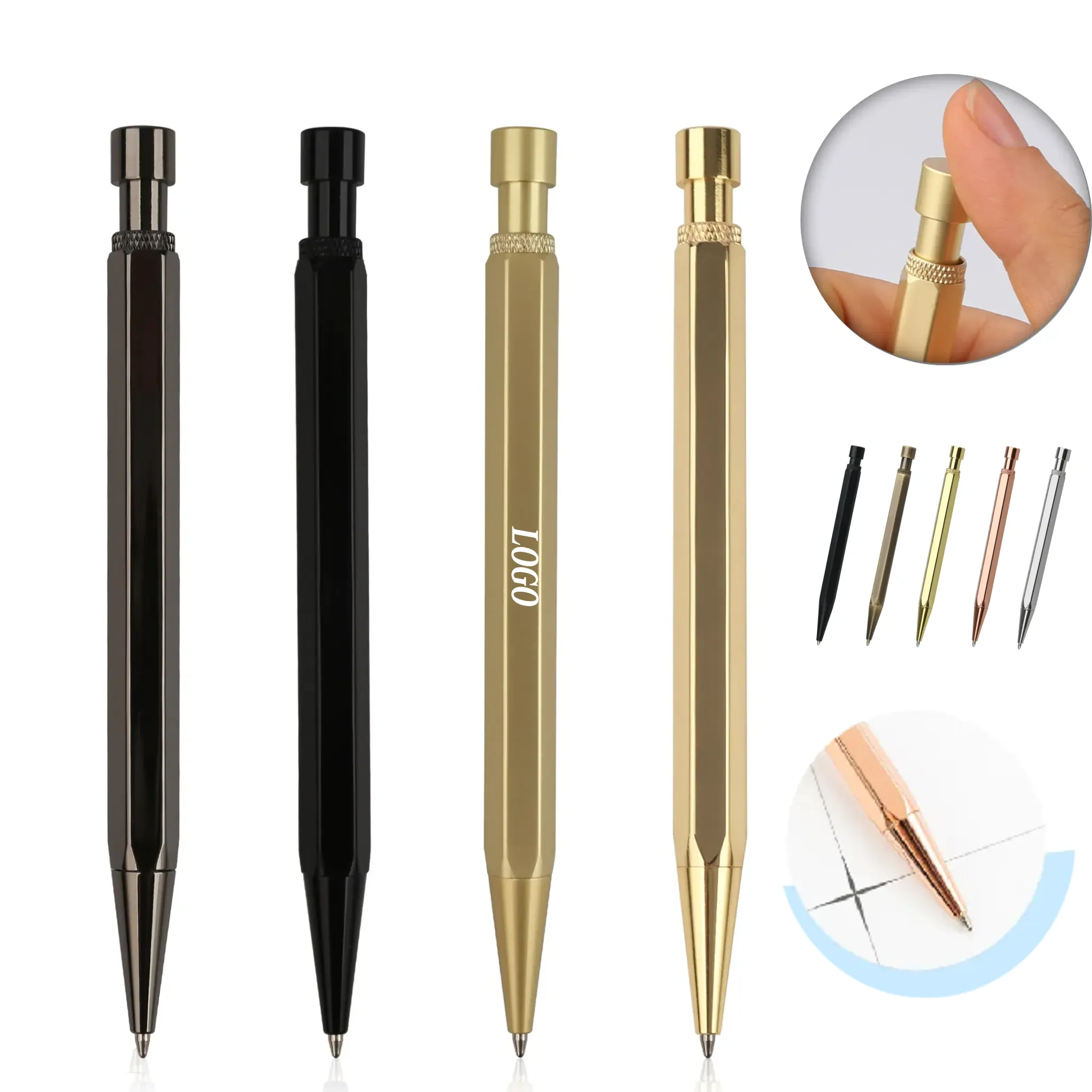 Press Type Metal Signature Ballpoint Pen 2
