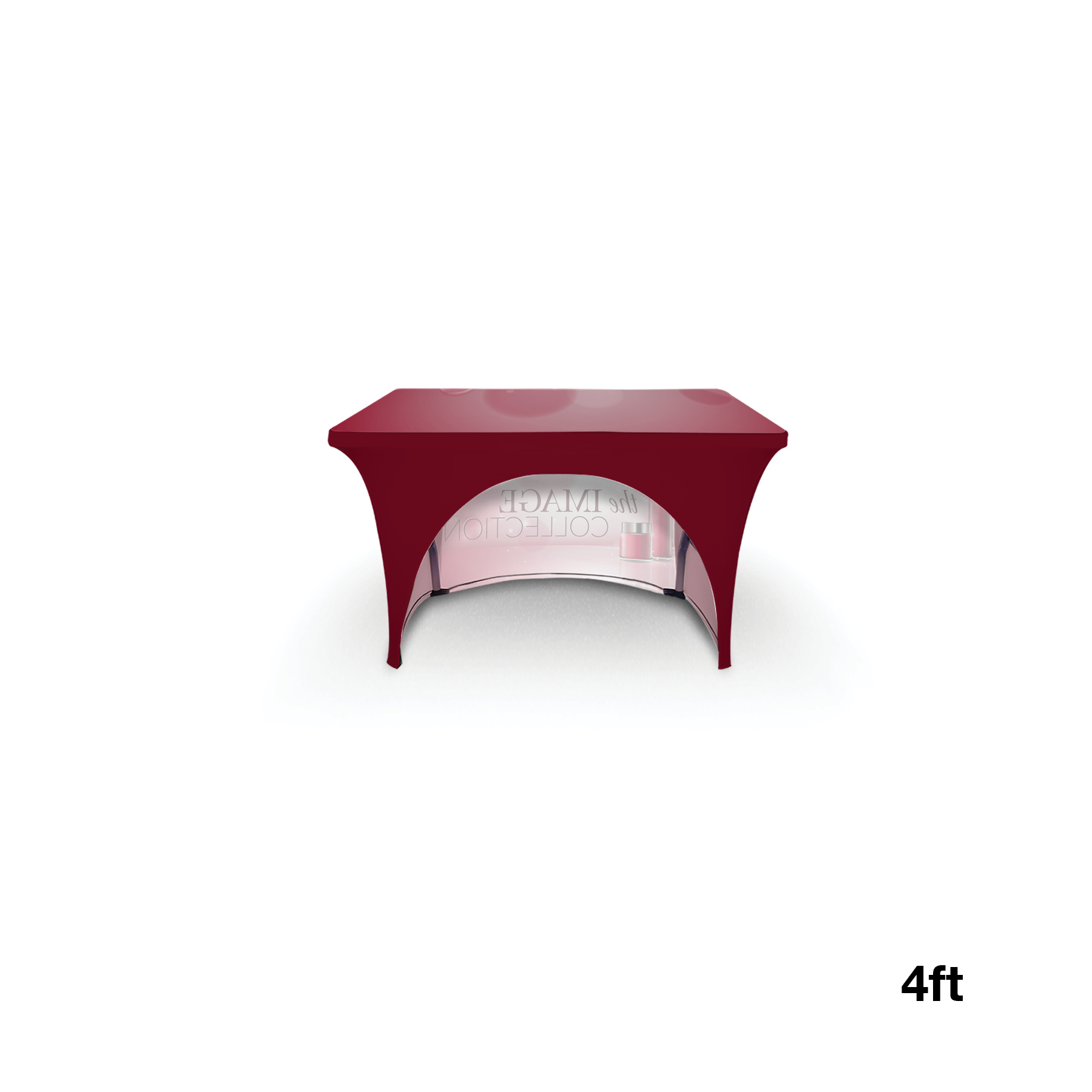 DisplaySplash 4' Stretch Open Back Table Cover 6