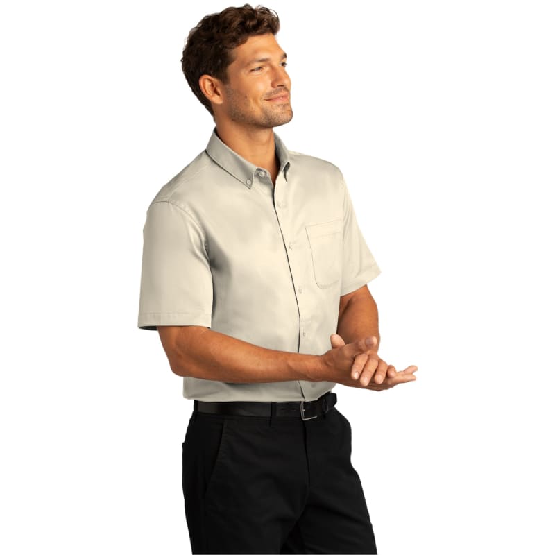 Port Authority Short Sleeve SuperPro React Twill Shirt. 46