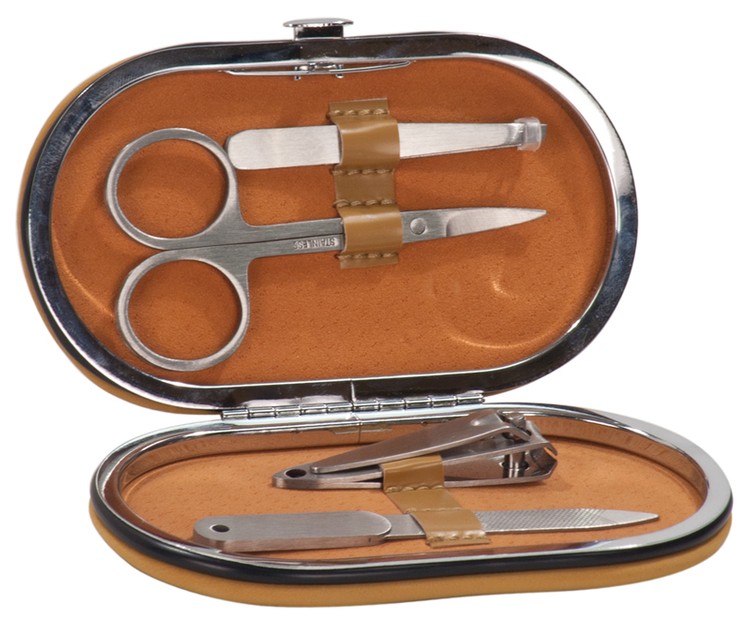 Faux Leather Tan Manicure Gift Set 1