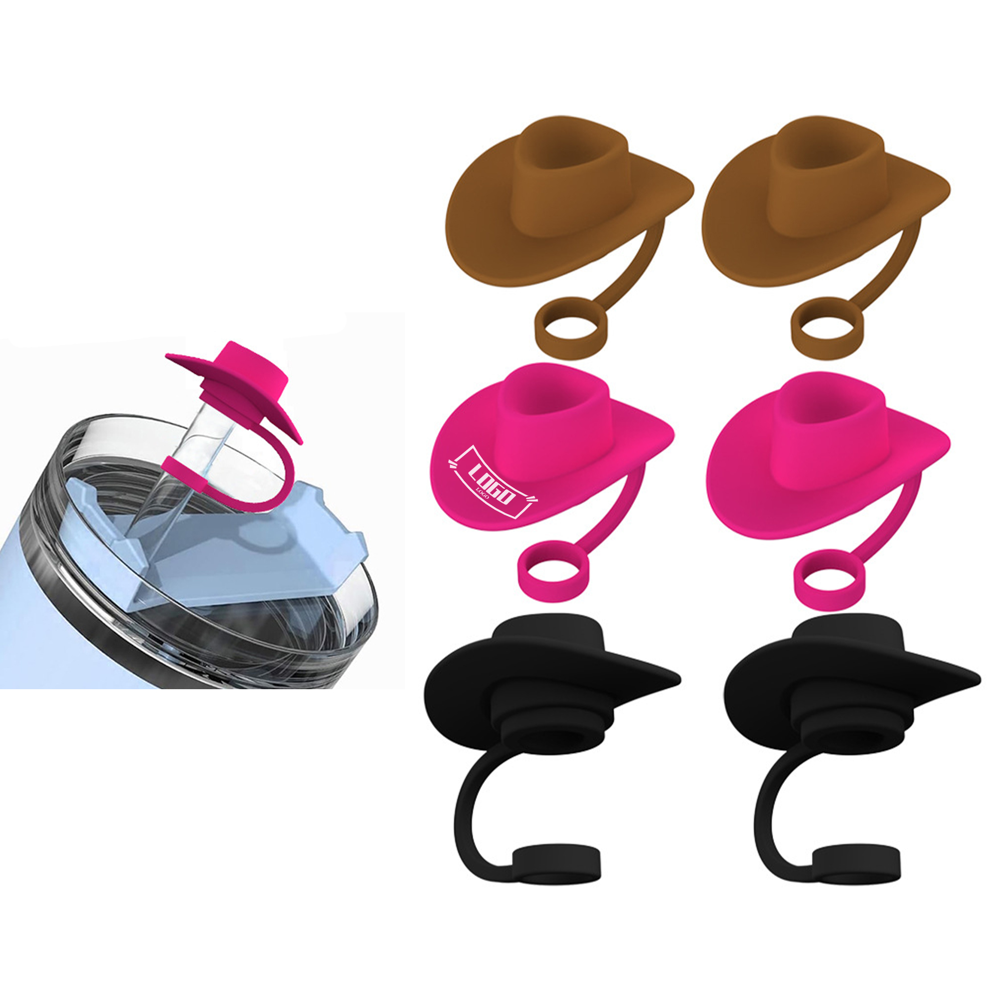 Western Style Silicone Straw Cap 2