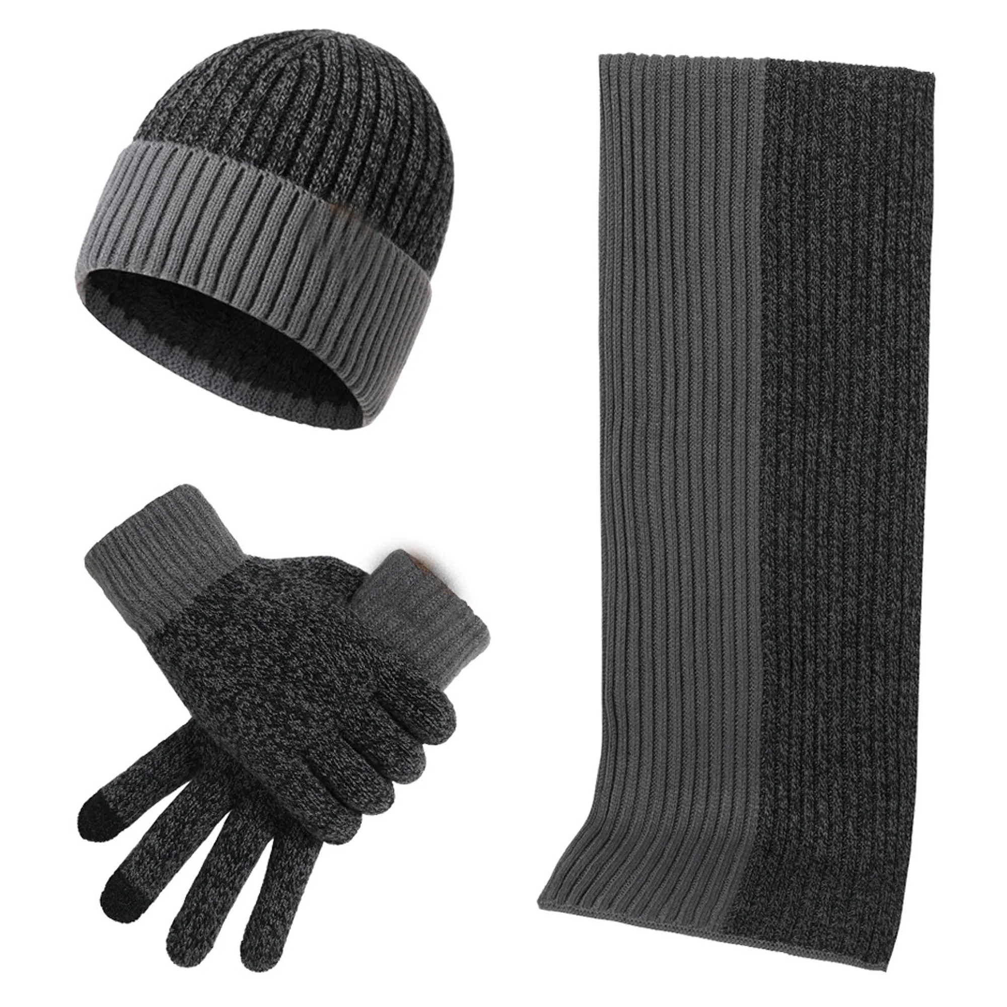 Winter 3-in-1 Jacquard Set: Gloves, Beanie, Scarf 4