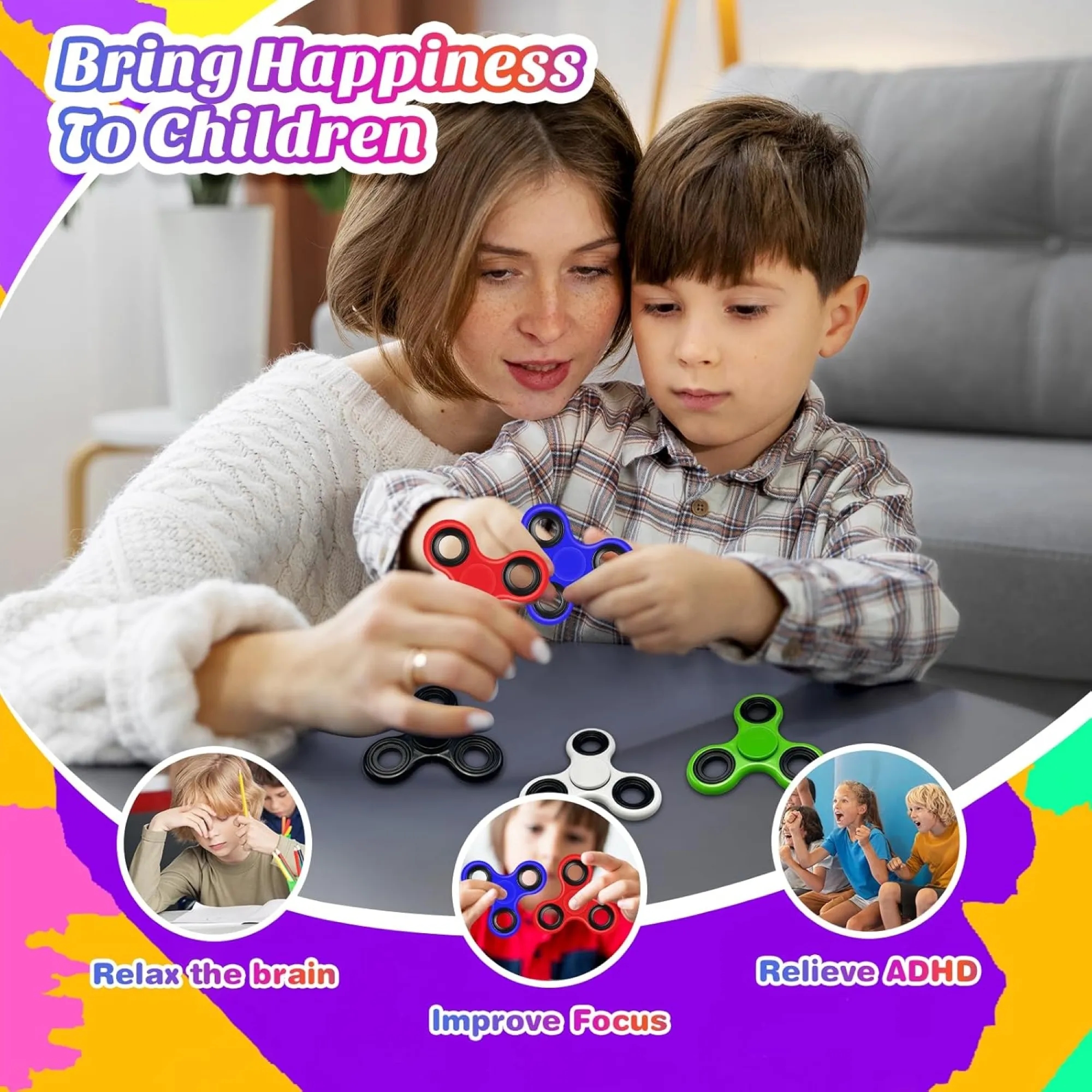 Three needle Gyro Finger Stress Relief Toy 4