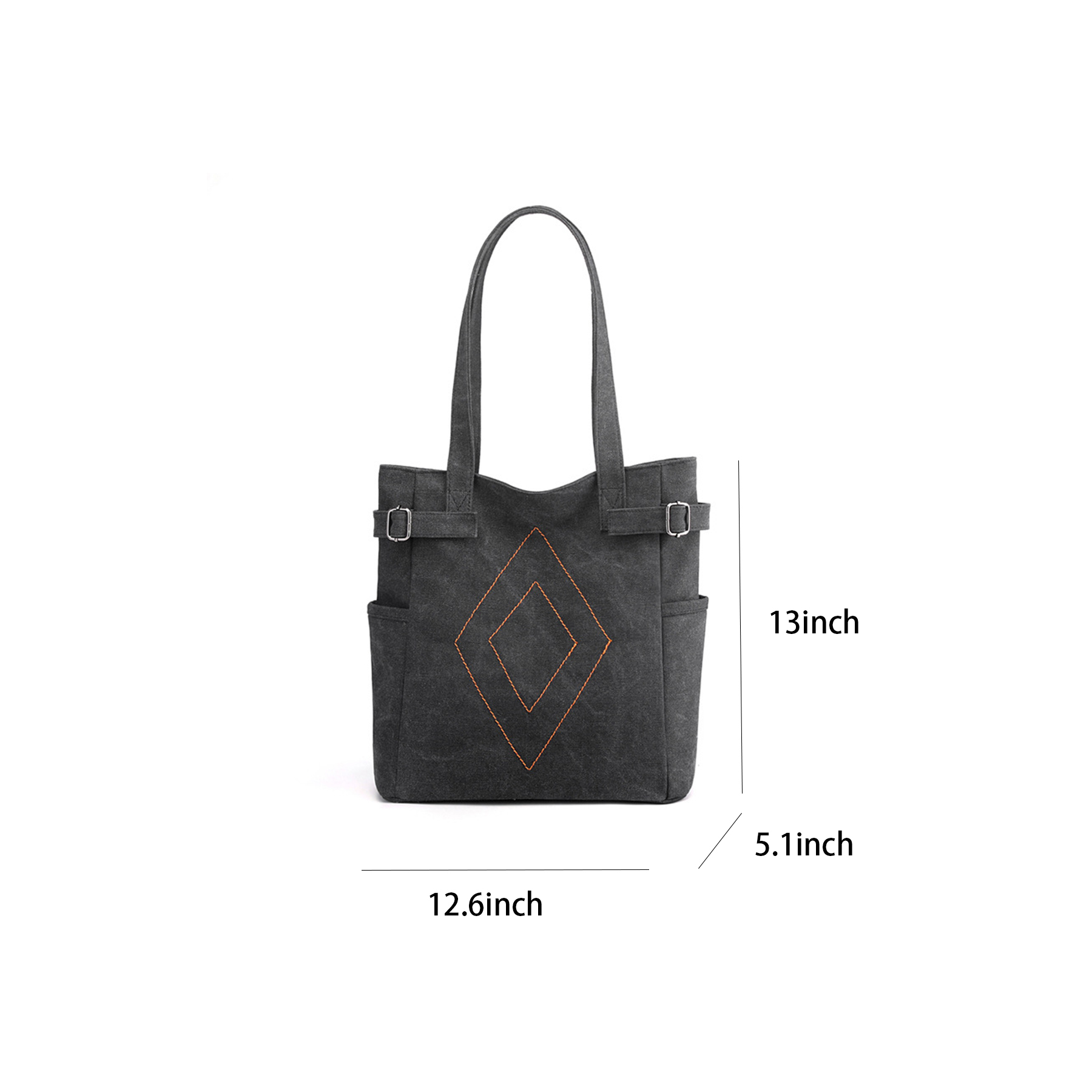 Canvas Shoulder Tote Bag for women, custom tote bag with logo imprint 2