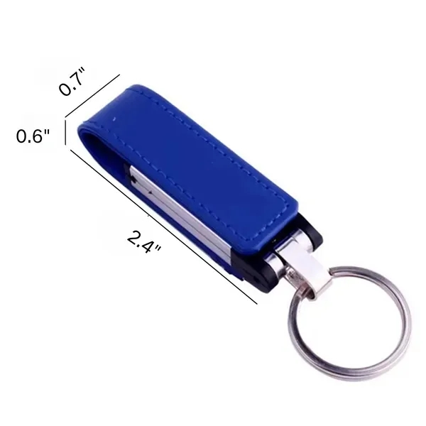 32GB Leather USB Keychain - High-Speed 3.0 Flash Drive 9