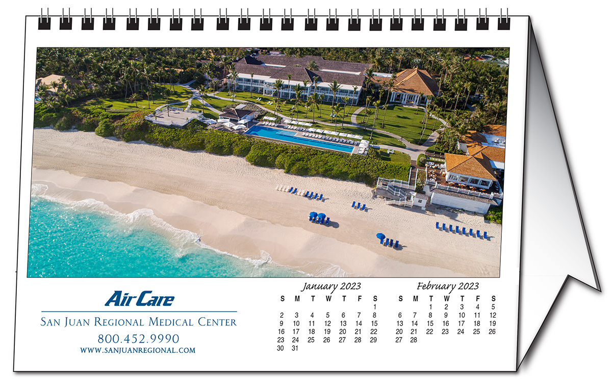 Custom Desk Tent Calendar - 8.5" x 6" 3