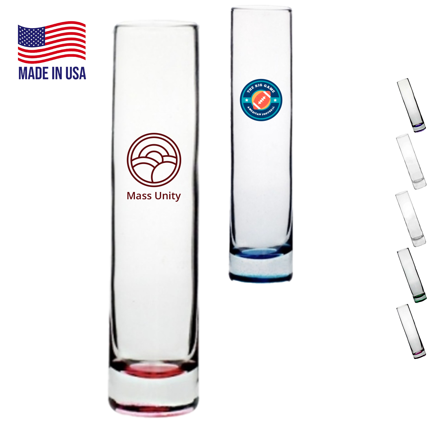 8 oz. USA Made Libbey Tall Cylindrical Bud Vases 2
