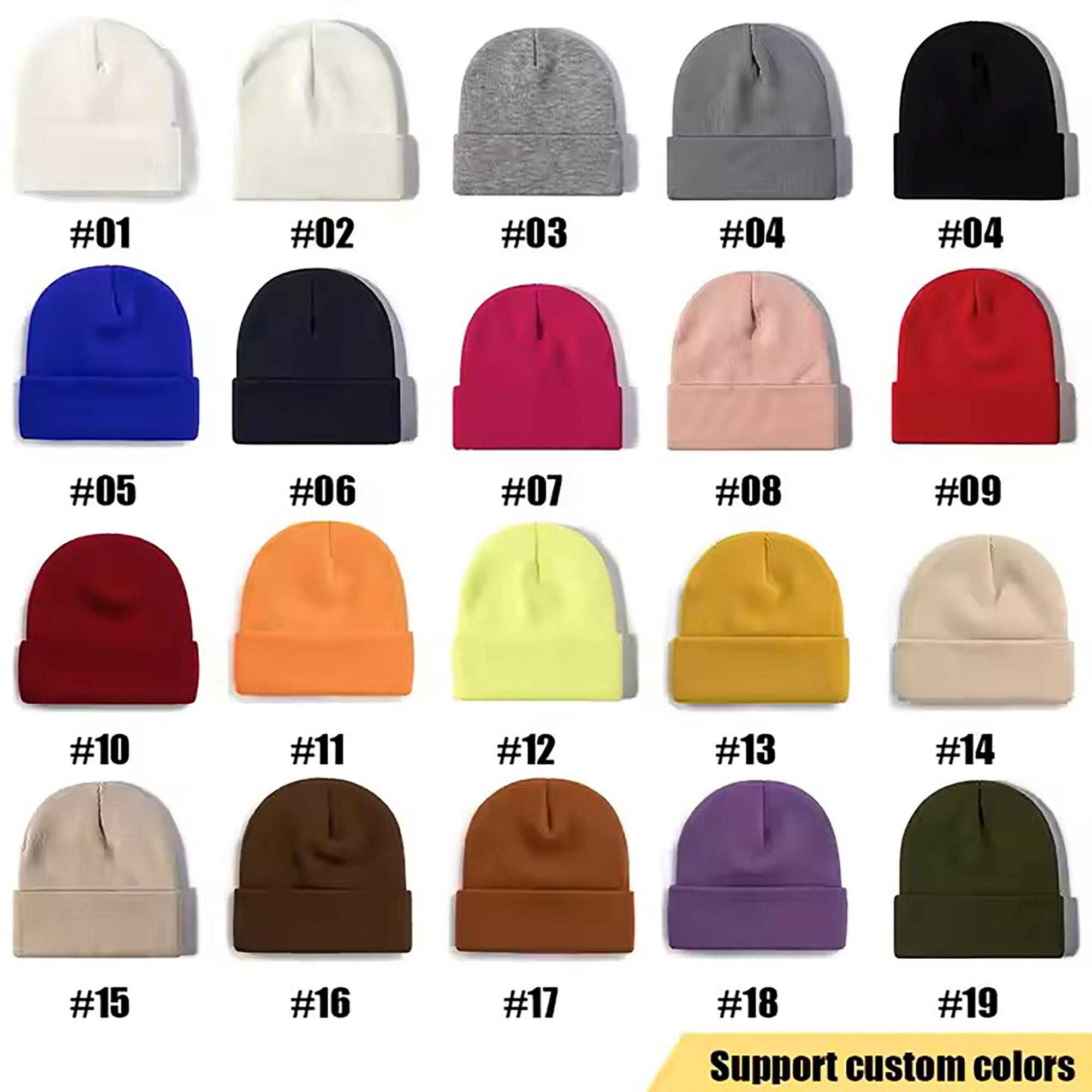 Embroidery Beanie Warm Hat 2